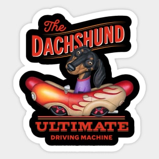 Dachshund Ultimate Driving Machine Sticker